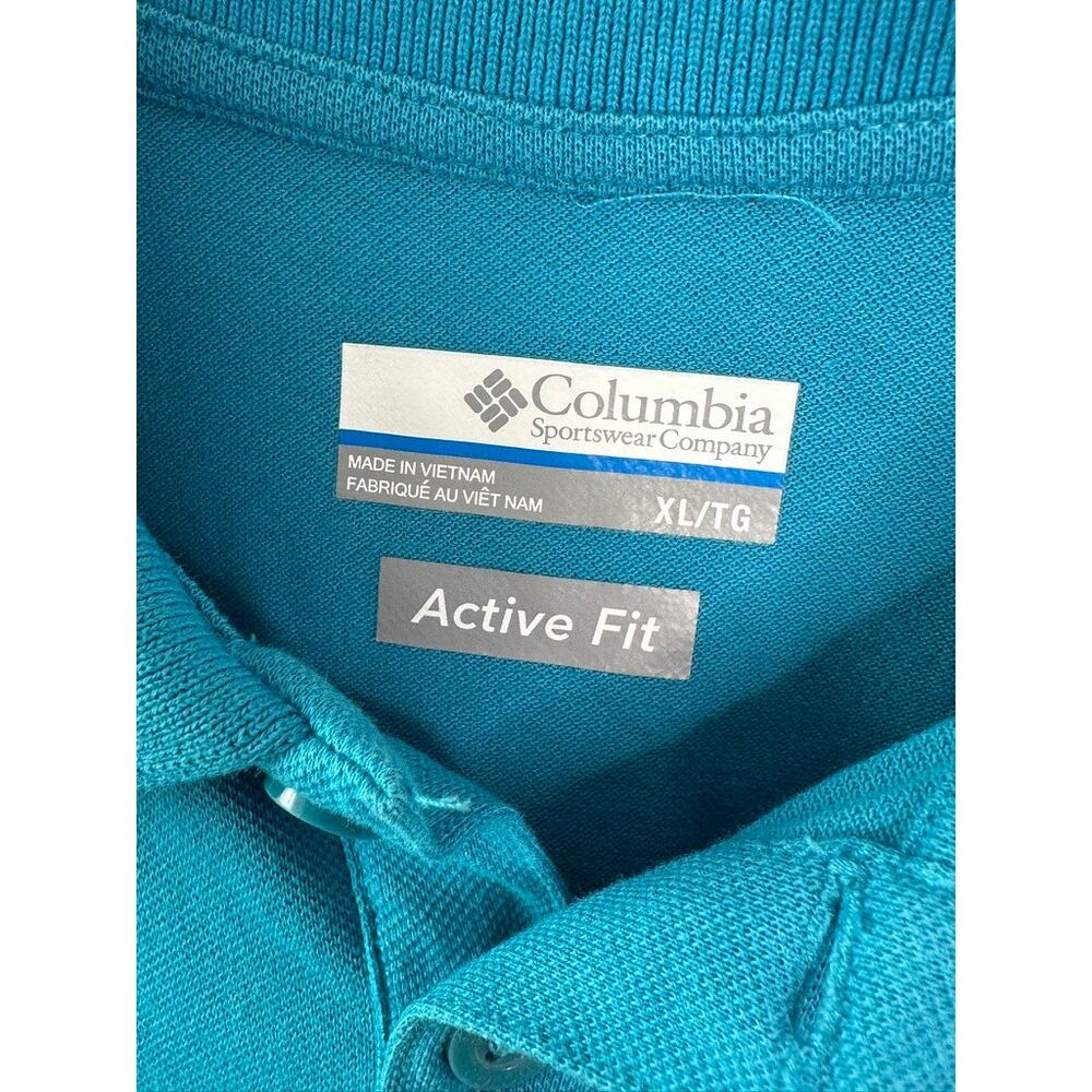 Columbia Sportswear Blue Active Fit Short Sleeve Polo Shirt Men's Size XL - Picture 5 of 7